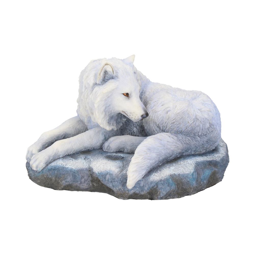 Guardian of the North Wolf Figurine by Lisa Parker Snowy Wolf Ornament Default Title - Figurines Medium (15-29cm) at Gift Moments