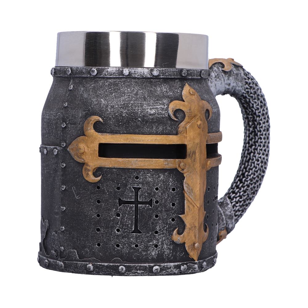 Crusader Medieval Knight Chainmail Tankard Historical Helmet Mug - Tankards at Gift Moments