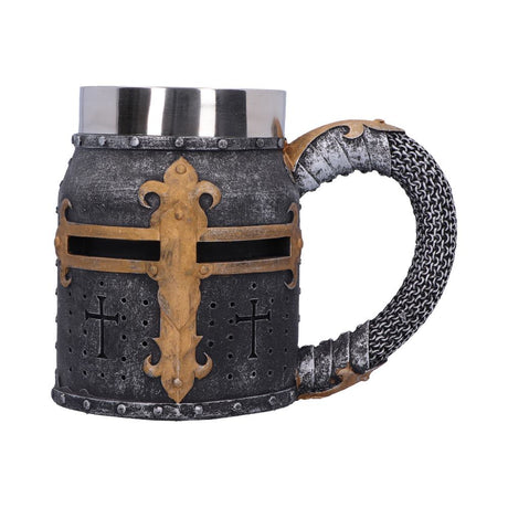 Crusader Medieval Knight Chainmail Tankard Historical Helmet Mug Default Title - Tankards at Gift Moments