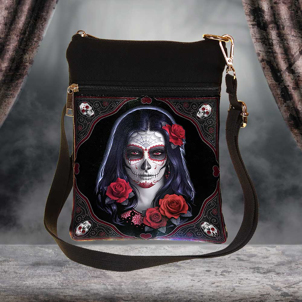 Small Sugar Skull Shoulder Bag by James Ryman - Bags at Gift Moments