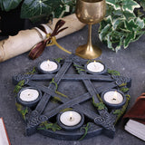 Wiccan Pentagram Tea Light Holder Gothic Witch Candle Holder - Candles & Holders at Gift Moments