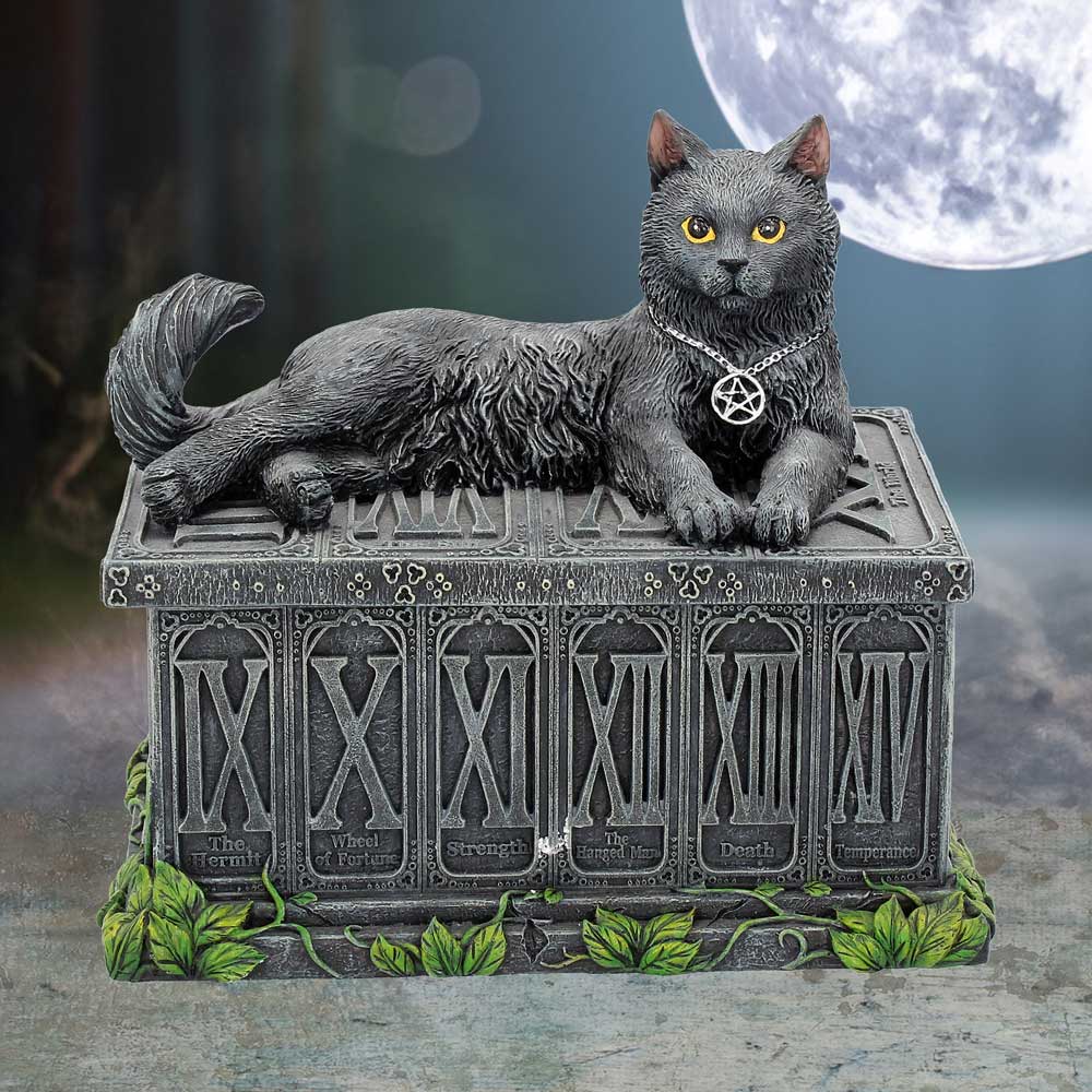 Fortune's Watcher Cat Familiar Tarot Box - Boxes at Gift Moments