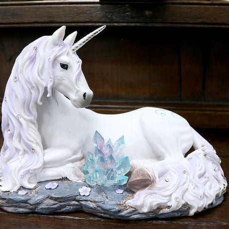 Jewelled Tranquillity Figurine White Unicorn and Crystal Ornament - Figures & Collectables at Gift Moments