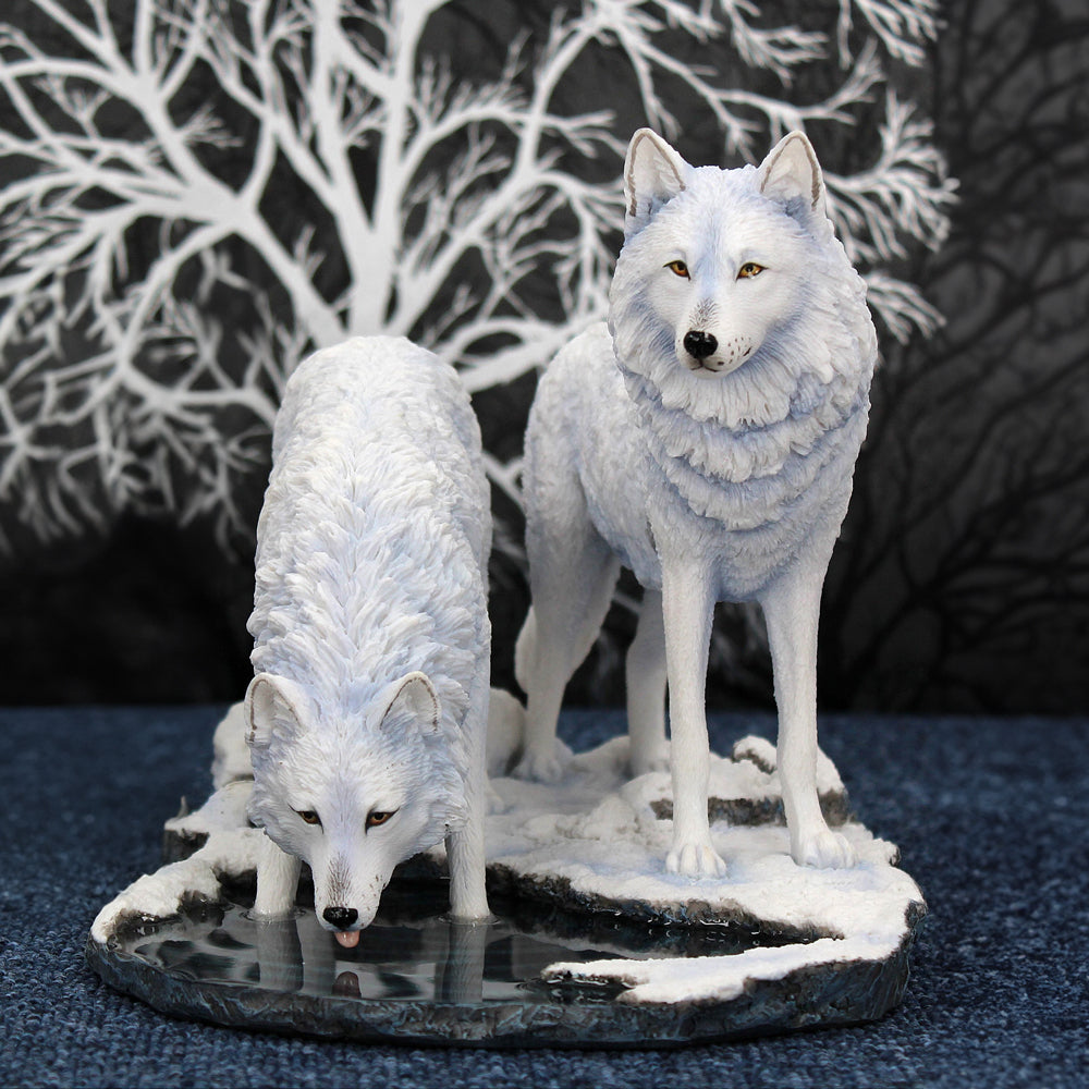 Warriors of Winter Wolf Figurine by Lisa Parker Snowy Wolf Ornament - Figurines Large (30-50cm) at Gift Moments