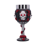 James Ryman Sugar Skull Goblet Day of the Dead Glass Valentine - Goblets & Chalices at Gift Moments