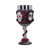 James Ryman Sugar Skull Goblet Day of the Dead Glass Valentine - Goblets & Chalices at Gift Moments