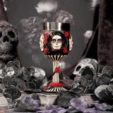 James Ryman Sugar Skull Goblet Day of the Dead Glass Valentine - Goblets & Chalices at Gift Moments