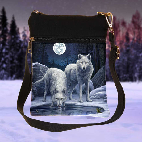 Small Warriors Of Winter Wolf Shoulder Bag by Lisa Parker - Bags at Gift Moments