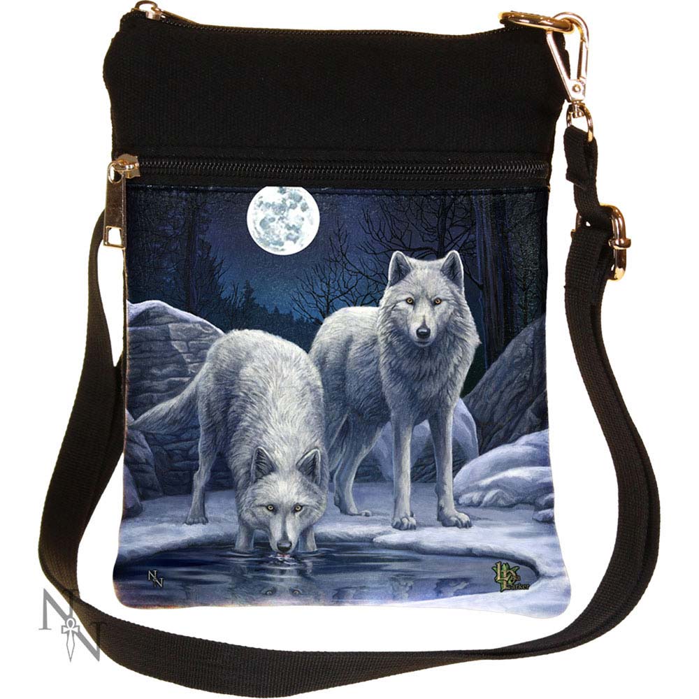 Small Warriors Of Winter Wolf Shoulder Bag by Lisa Parker Default Title - Bags at Gift Moments