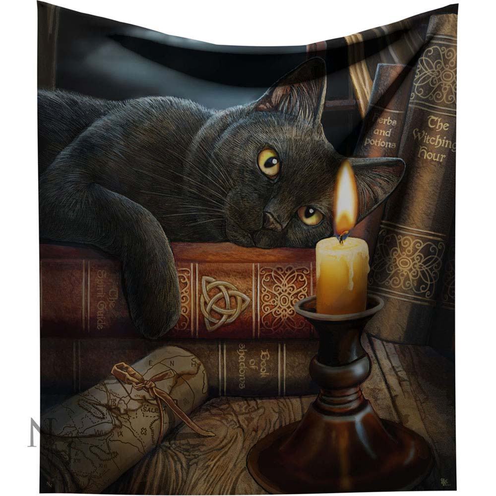 Lisa Parker Witching Hour Throw Witch Cat Blanket Default Title - Throws at Gift Moments