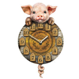 Piggin' Tickin' Pig Pendulum Clock Default Title - Clocks at Gift Moments