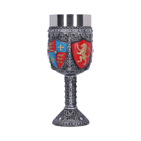 English Three Lions Shield St George Henry IV Wine Goblet - Goblets & Chalices at Gift Moments