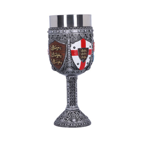 English Three Lions Shield St George Henry IV Wine Goblet - Goblets & Chalices at Gift Moments