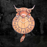 Highland Tickin' Cow Pendulum Clock - Clocks at Gift Moments