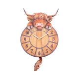 Highland Tickin' Cow Pendulum Clock Default Title - Clocks at Gift Moments