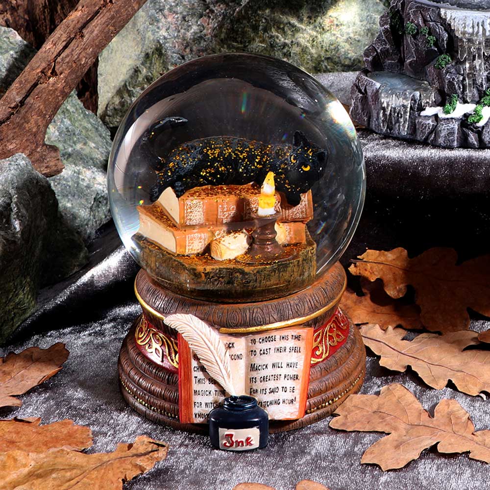 Lisa Parker Witching Hour Cat Snowglobe - Snow Globes at Gift Moments