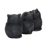 Three Wise Fat Cat Figurines 8.5cm - 3 Wise Cute Cats - Figurines Small (Under 15cm) at Gift Moments