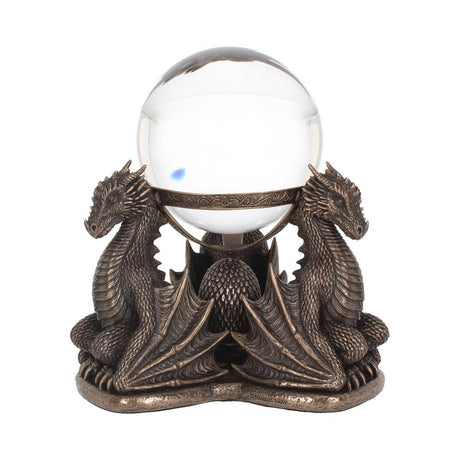 Bronze Dragons Prophecy Mythical Crystal Ball Holder - Crystal Balls & Holders at Gift Moments