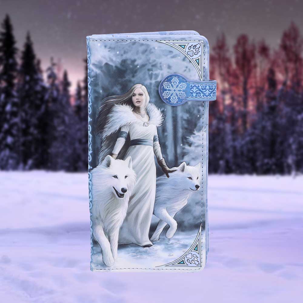 Anne Stokes Winter Guardians Wolf Embossed Purse - Purses at Gift Moments