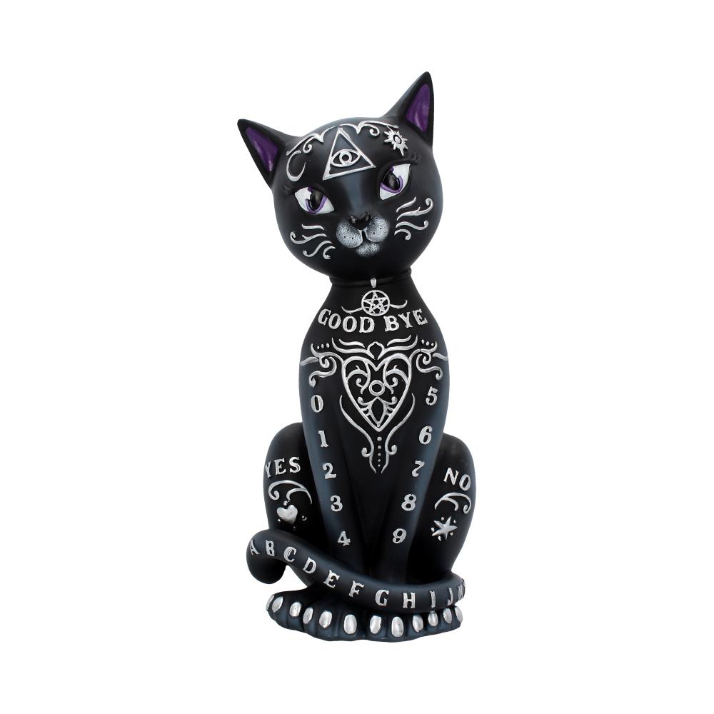 Mystic Kitty Figurine Spirit Board Black Cat Ornament Default Title - Figurines Medium (15-29cm) at Gift Moments