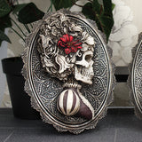 Beautiful Female Skeleton Plaque Day of the Dead Valentine Wall Hanging - Wall Hanging Sculptures at Gift Moments