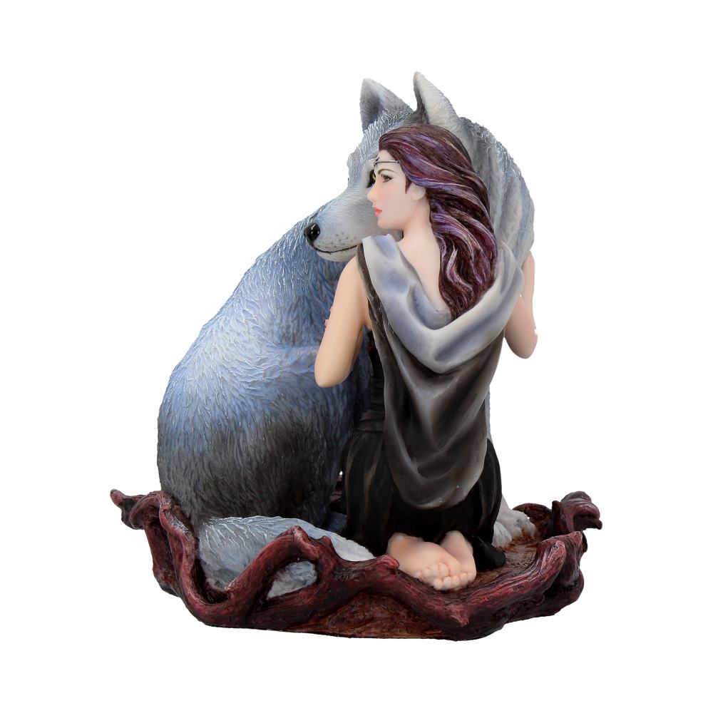 Soul Bond by Anne Stokes hand-painted wolf and woman resin figurine - Figurines Medium (15-29cm) at Gift Moments