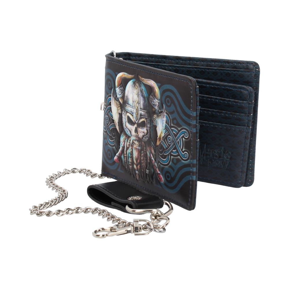 Danegeld Viking Wallet with Decorative Chain Black 11cm - Wallets at Gift Moments