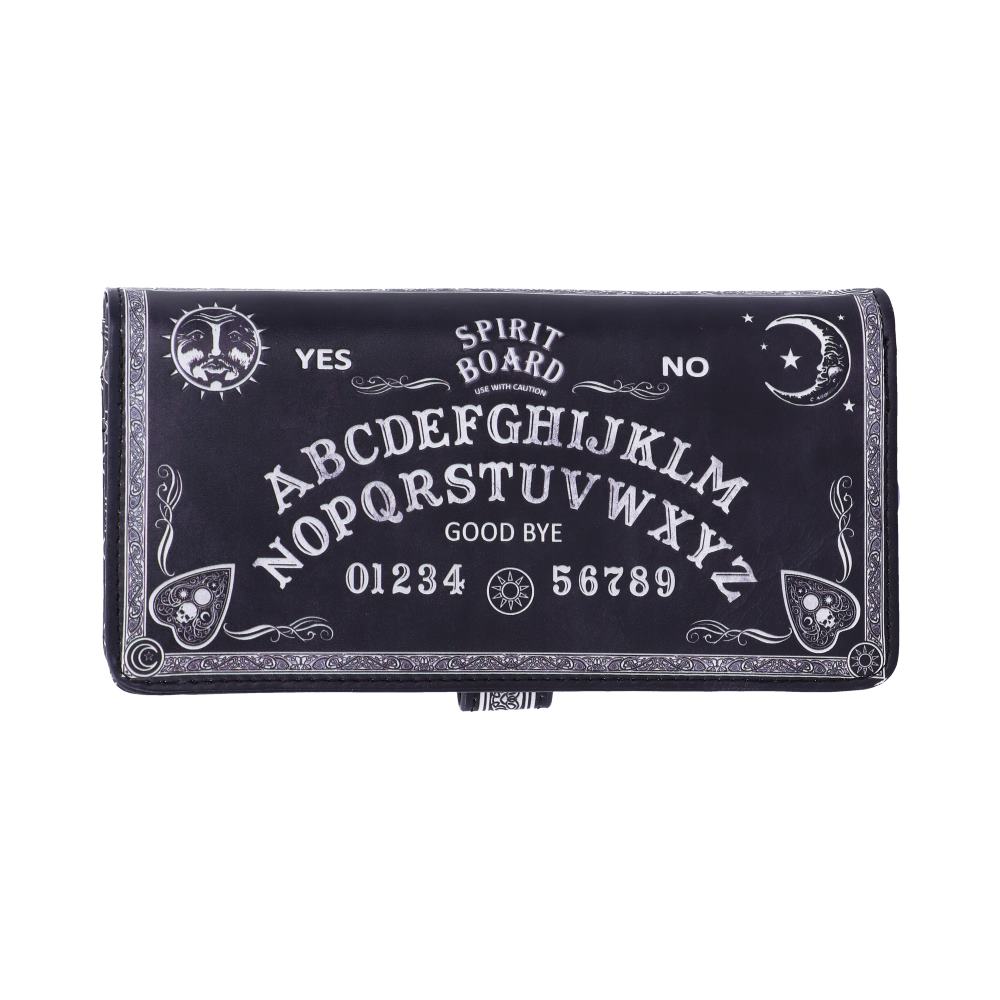 Spirit Board Embossed Purse Ouija Wallet Black 18.5cm - Purses at Gift Moments