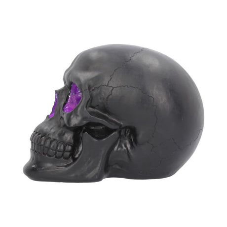 Geode Skull Black Purple Gothic Glitter Skull Figurine - Figurines Medium (15-29cm) at Gift Moments