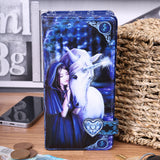 Anne Stokes Solace Embossed Purse Gothic Unicorn Wallet - Purses at Gift Moments