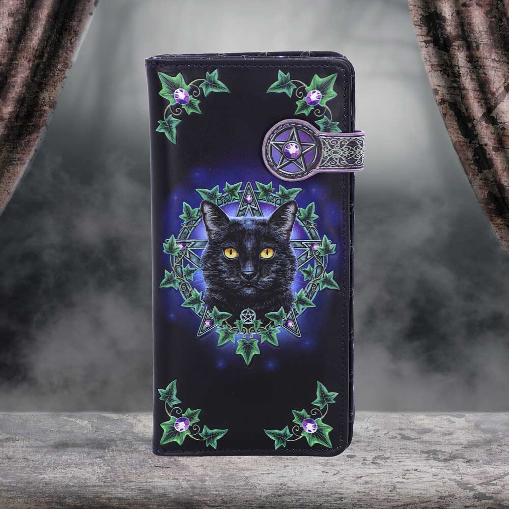 Lisa Parker The Charmed One Pentagram Cat Embossed Purse - Purses at Gift Moments