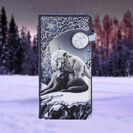 Lisa Parker Snow Kisses Wolf Embossed Purse - Purses at Gift Moments