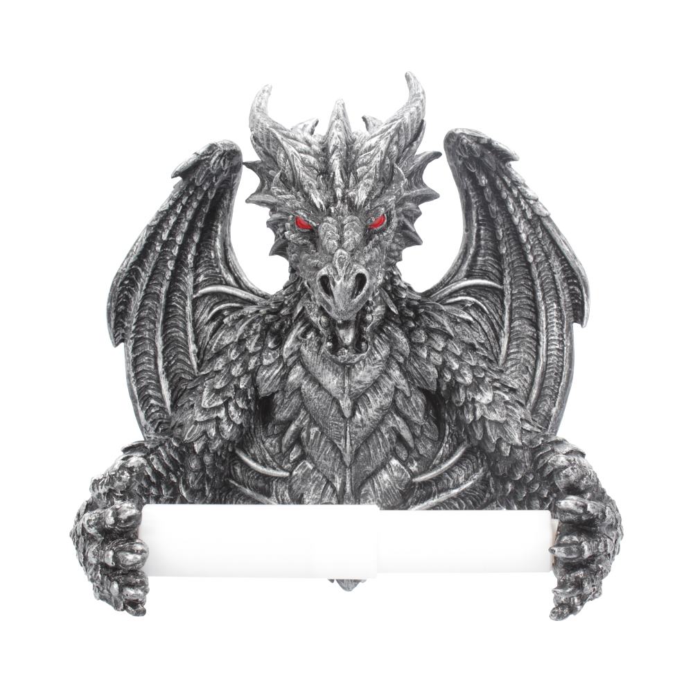 Obsidian Menacing Gothic Dragon Toilet Roll Holder Default Title - Toilet Roll Holders at Gift Moments