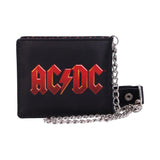 AC/DC Logo Leather Lightning Chained Wallet - Wallets at Gift Moments