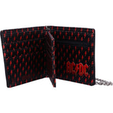 AC/DC Logo Leather Lightning Chained Wallet - Wallets at Gift Moments