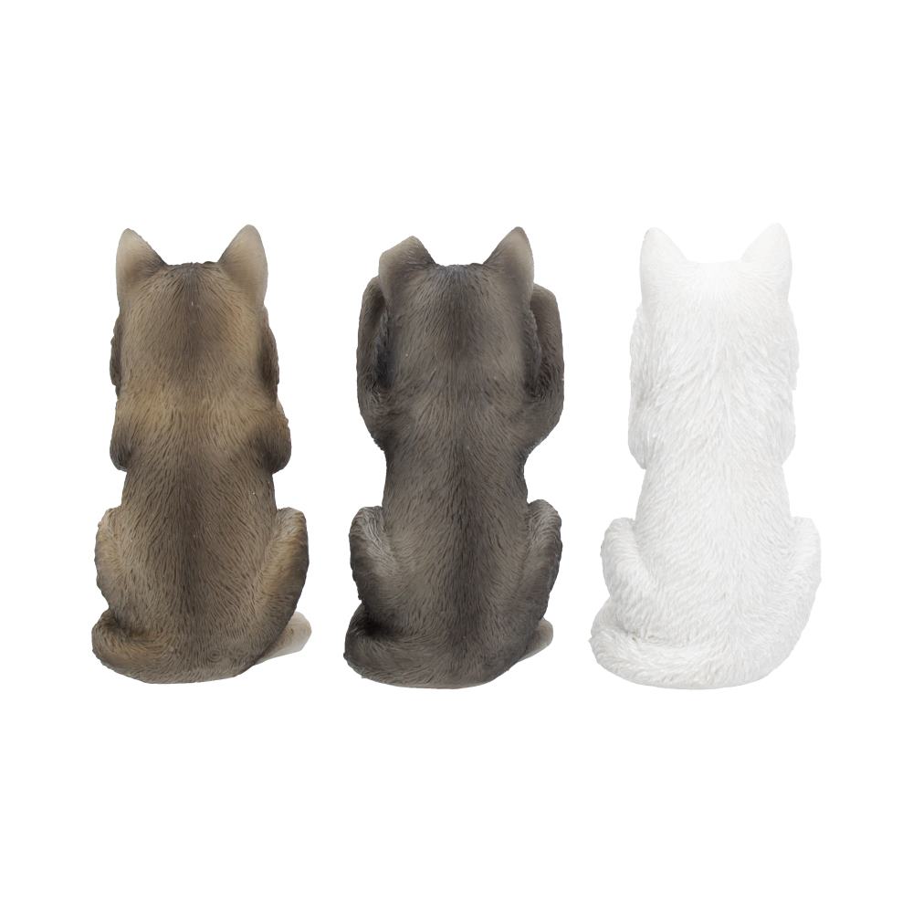 Three Wise Wolves Figurines 10cm - Figurines Small (Under 15cm) at Gift Moments