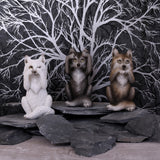 Three Wise Wolves Figurines 10cm - Figurines Small (Under 15cm) at Gift Moments