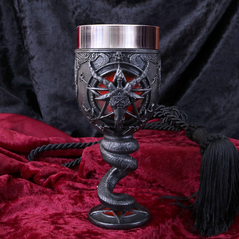 Baphomet Sabbatic Goat Diety Goblet 16cm - Goblets & Chalices at Gift Moments