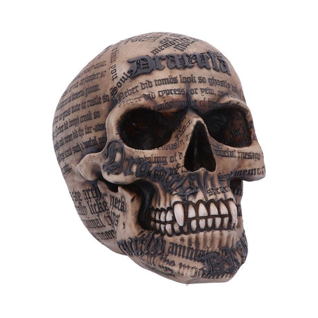 Dracula's Tale Vampire Novel Quote Skull Default Title - Figurines Medium (15-29cm) at Gift Moments