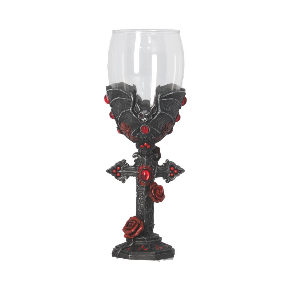 Carpe Noctem Dracula Vampire Bat Wine Glass Default Title - Goblets & Chalices at Gift Moments