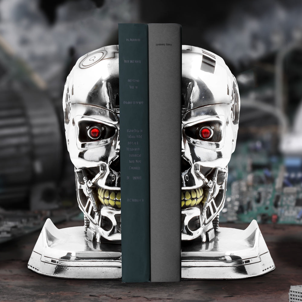 T-800 Terminator 2 Judgement Day T2 Head Bookends - Bookends at Gift Moments