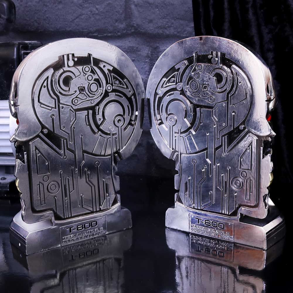 T-800 Terminator 2 Judgement Day T2 Head Bookends - Bookends at Gift Moments