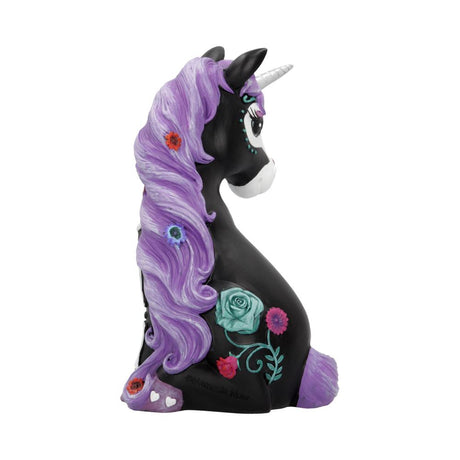 Sugarcorn Black Day of the Dead Skeleton Unicorn Figurine - Figures & Collectables at Gift Moments