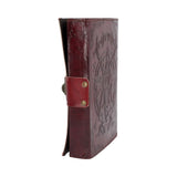 Lockable Red Leather Baphomet Embossed Journal - Leather Journals at Gift Moments