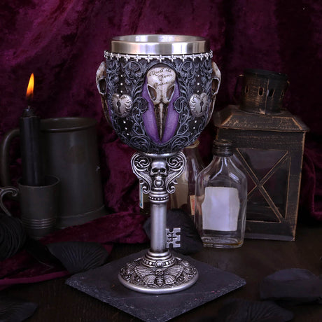 Edgar Allen Poe Nevermore Raven Goblet - Goblets & Chalices at Gift Moments