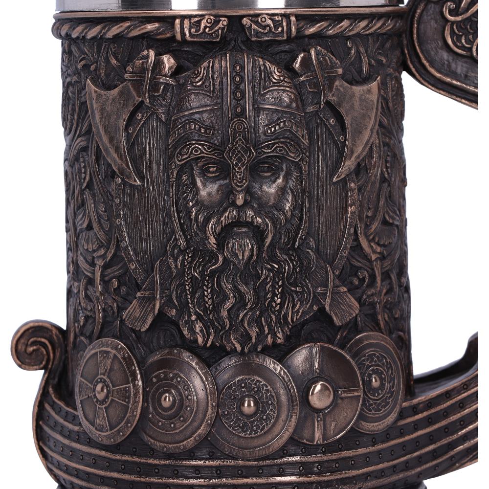 Bronze Drakkar Dragon Boat Viking Tankard - Tankards at Gift Moments