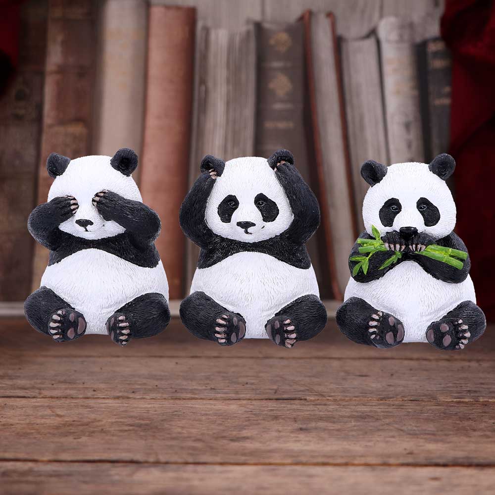 Three Wise Pandas Bear Ornaments - Figures & Collectables at Gift Moments