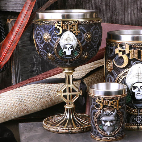 Licensed Ghost Papa Emeritus III Gold Goblet - Goblets & Chalices at Gift Moments