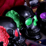 Geode Skull Black Green Gothic Glitter Skull Figurine - Figures & Collectables at Gift Moments