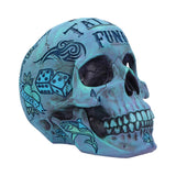 Aqua Blue Traditional, Tribal Tattoo Fund Skull - Money Boxes at Gift Moments